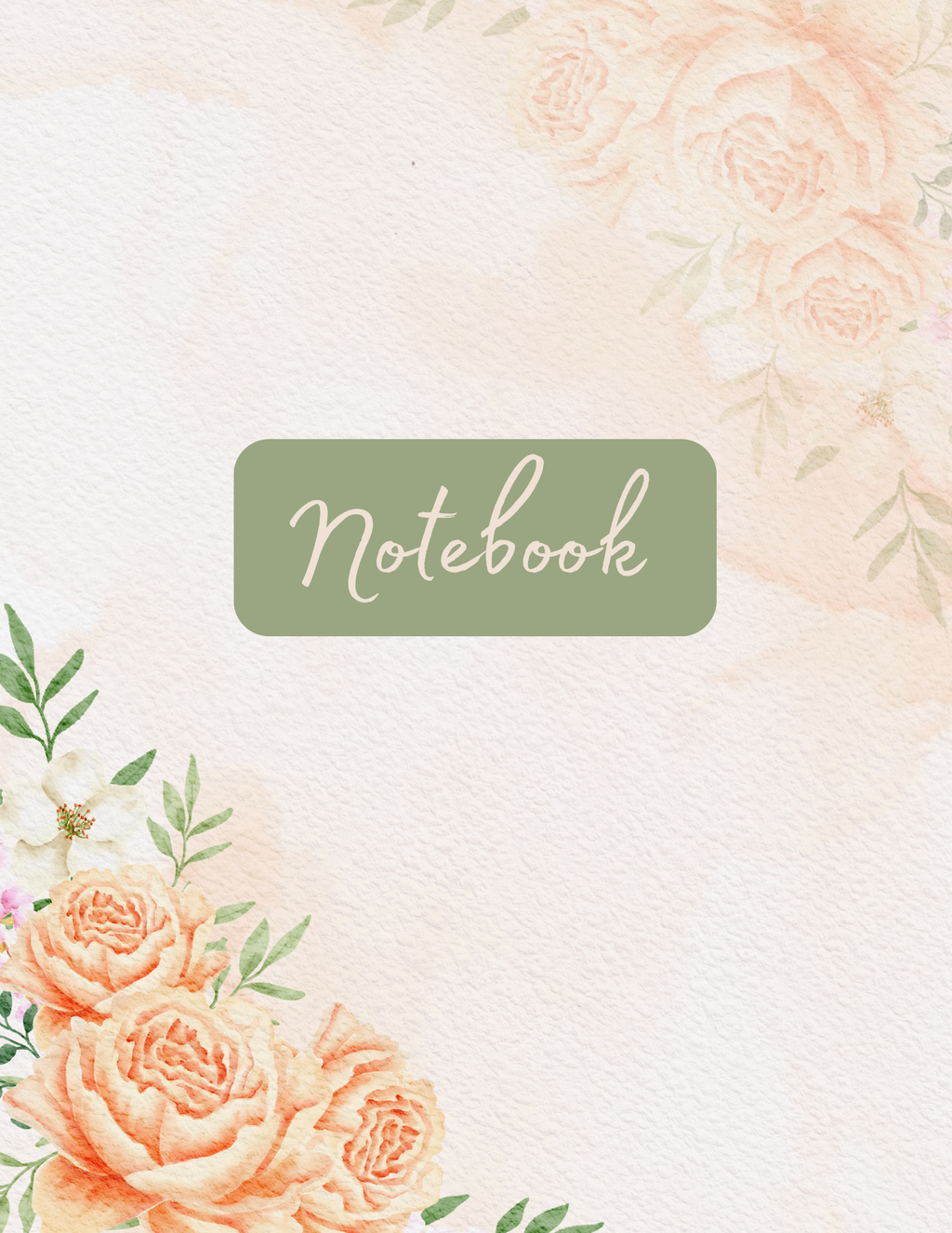 🌿 Floral Journal Notebook Template System – Editable + Printable Bundle