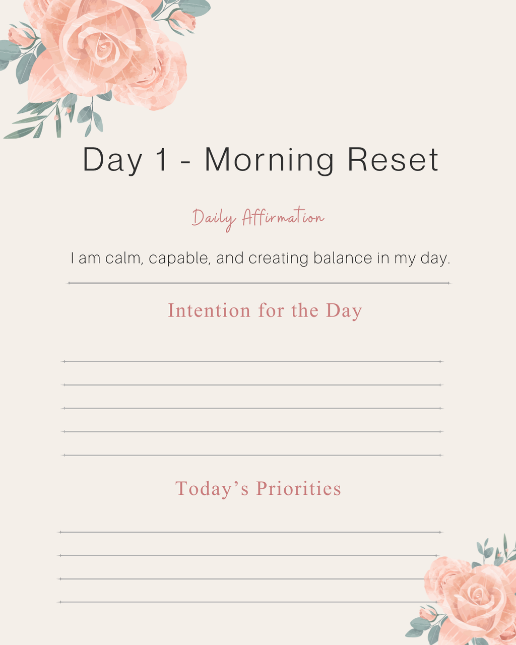 The Balanced Life System - 30-Day Planner for Calm, Focus & Intentional Living