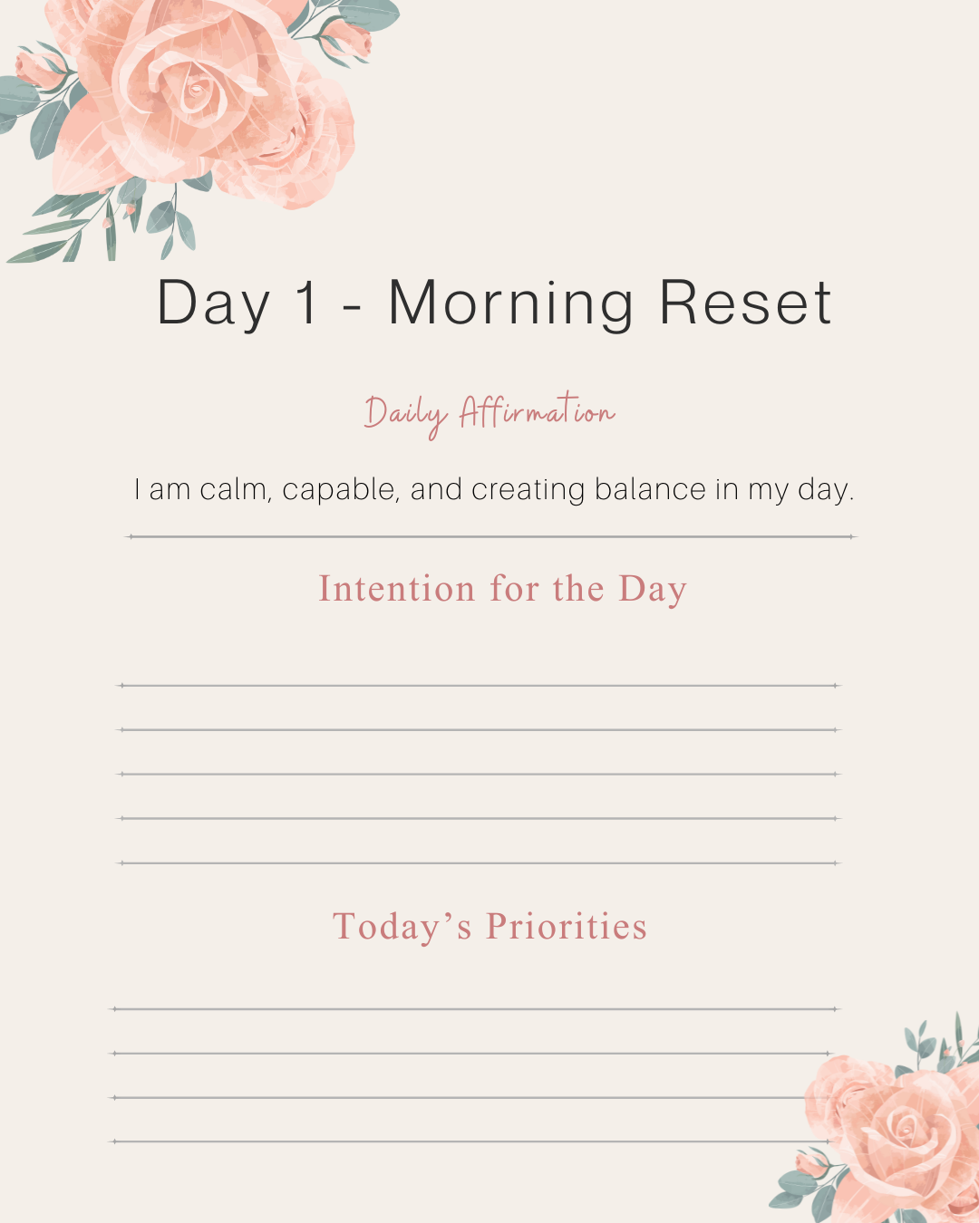 The Balanced Life System - 30-Day Planner for Calm, Focus & Intentional Living