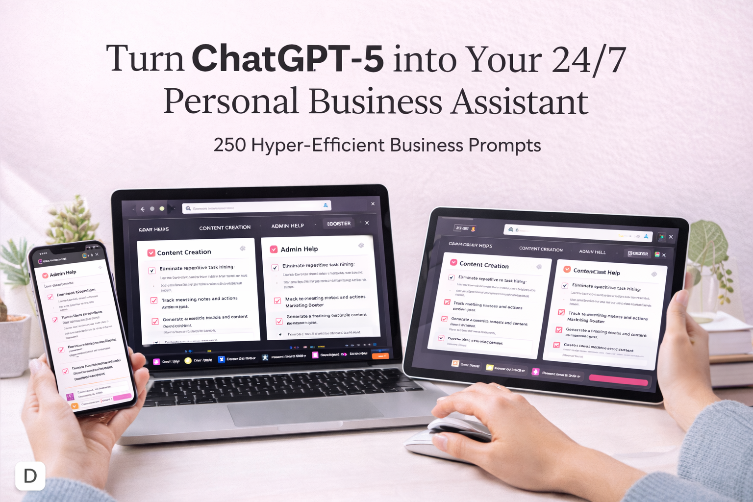 Turn ChatGPT-5 Into Your 24/7 Personal Business Assistant – 250 Hyper-Efficient Business Prompts