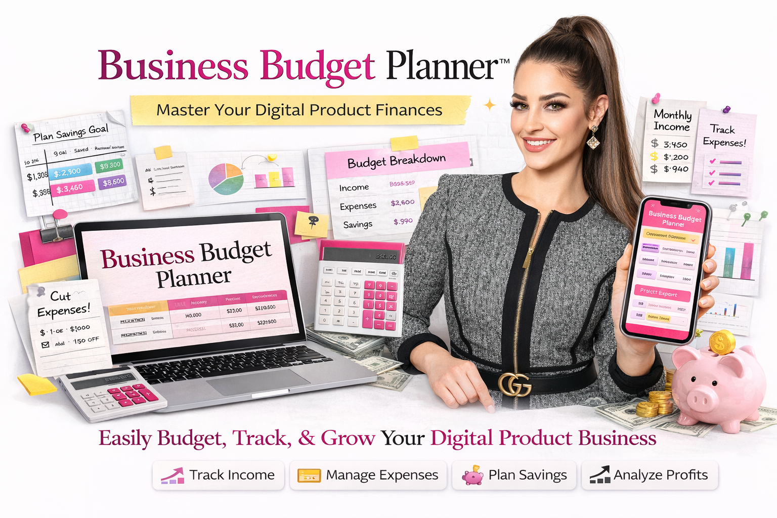 ✨ Business Budget Planner Template — Designed for Women Entrepreneurs